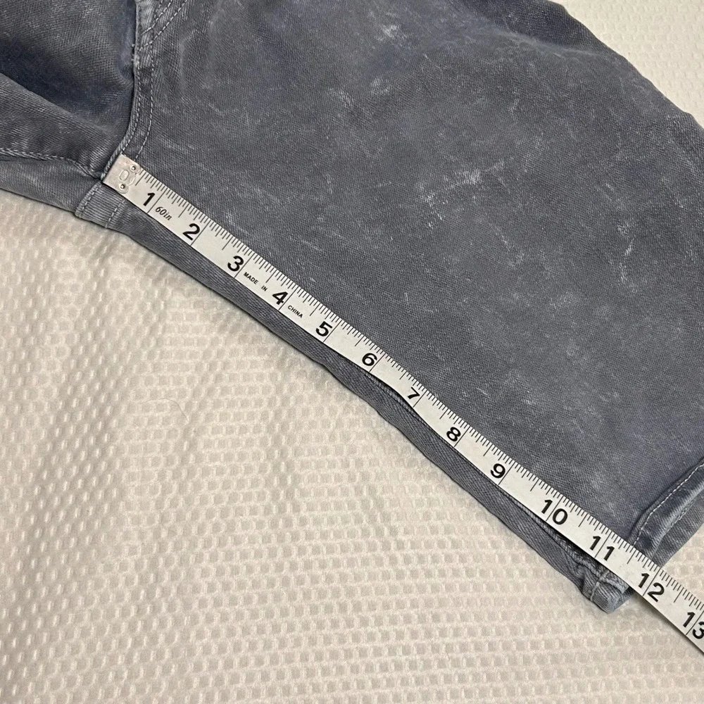 True Religion Rocco Relaxed Skinny Grey Acid‎ Wash Denim Shorts Mens 31